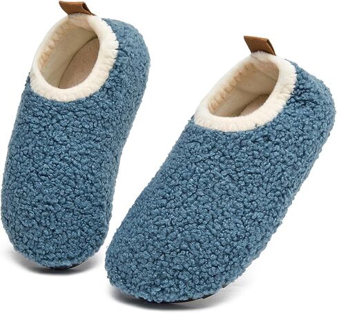 DADAWEN Toddler Boys Girls House Slippers Indoor Home Shoes Kids Baby Outdoor Lightweight Non-Slip Rubber Sole Winter Warm Slipper Soft Socks Shoes in Saudi Arabia