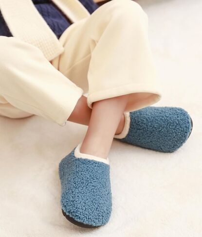 DADAWEN Toddler Boys Girls House Slippers Indoor Home Shoes Kids Baby Outdoor Lightweight Non-Slip Rubber Sole Winter Warm Slipper Soft Socks Shoes in Saudi Arabia