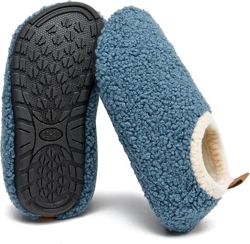 DADAWEN Toddler Boys Girls House Slippers Indoor Home Shoes Kids Baby Outdoor Lightweight Non-Slip Rubber Sole Winter Warm Slipper Soft Socks Shoes in Saudi Arabia