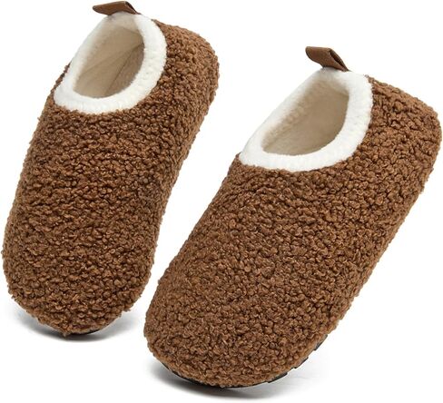 DADAWEN Toddler Boys Girls House Slippers Indoor Home Shoes Kids Baby Outdoor Lightweight Non-Slip Rubber Sole Winter Warm Slipper Soft Socks Shoes in Kuwait