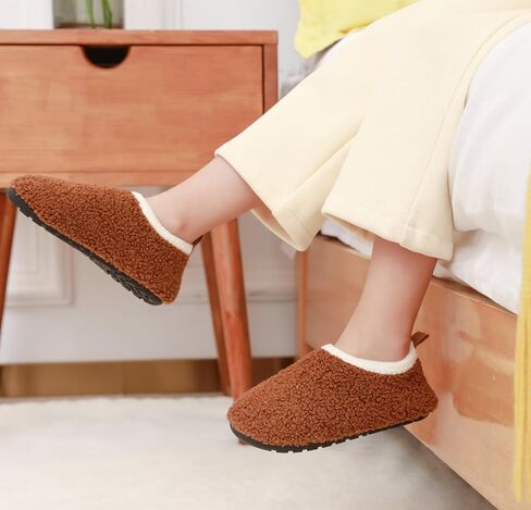 DADAWEN Toddler Boys Girls House Slippers Indoor Home Shoes Kids Baby Outdoor Lightweight Non-Slip Rubber Sole Winter Warm Slipper Soft Socks Shoes in Kuwait