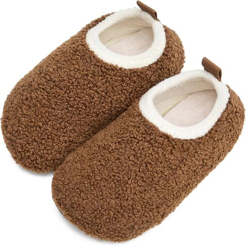 DADAWEN Toddler Boys Girls House Slippers Indoor Home Shoes Kids Baby Outdoor Lightweight Non-Slip Rubber Sole Winter Warm Slipper Soft Socks Shoes in Kuwait