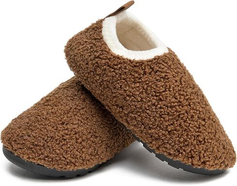 DADAWEN Toddler Boys Girls House Slippers Indoor Home Shoes Kids Baby Outdoor Lightweight Non-Slip Rubber Sole Winter Warm Slipper Soft Socks Shoes in Kuwait