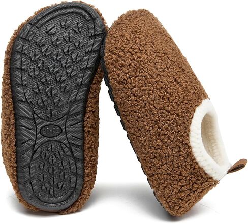 DADAWEN Toddler Boys Girls House Slippers Indoor Home Shoes Kids Baby Outdoor Lightweight Non-Slip Rubber Sole Winter Warm Slipper Soft Socks Shoes in Kuwait