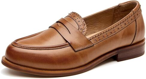 BEAU TODAY Penny Loafers for Women, Leather Loafers Women, Comfortable Slip-on Loafers for Women, Dressy Loafer Flats Casual Business Office Work Shoes in Saudi Arabia