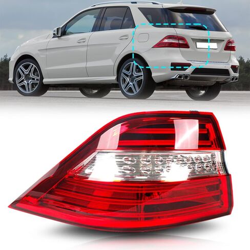 LED Type Outer Tail Light Lamp Assembly Rear Lamp Light For Mercedes-Benz W166 ML350 ML550 2012 2013 2014 2015 | Replace for 1669063501 MB2804107 (Driver Side) in Saudi Arabia