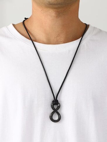 قلادة FaithHeart Norse Viking Rune مع سلاسل حبل من الجلد/الفولاذ المقاوم للصدأ قابلة للتعديل للرجال والنساء، هدية مجوهرات تميمة عتيقة مع صندوق رقيق in Saudi Arabia