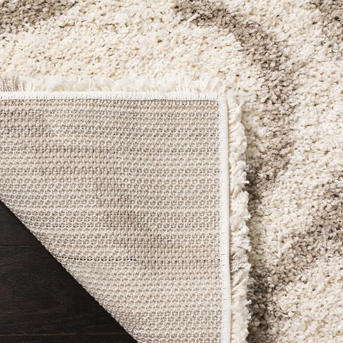 SAFAVIEH Hudson Shag Collection Runner Rug - 2'3" x 6', Grey & Ivory, Moroccan Design, Non-Shedding & Easy Care, 2-inch Thick Ideal for High Traffic Areas in Living Room, Bedroom (SGH284B) in Saudi Arabia