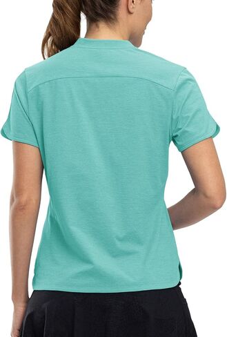 Rdruko Women's Golf Shirts Short Sleeve Dry Fit V Neck Tennis Tops Moisture Wicking Athletic Workout Polo Shirts UPF 50+ in Saudi Arabia
