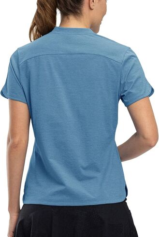 Rdruko Women's Golf Shirts Short Sleeve Dry Fit V Neck Tennis Tops Moisture Wicking Athletic Workout Polo Shirts UPF 50+ in Saudi Arabia