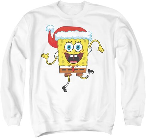 Popfunk Classic Spongebob Squarepants Christmas Santa Hat Unisex Adult Crewneck Sweatshirt in Saudi Arabia