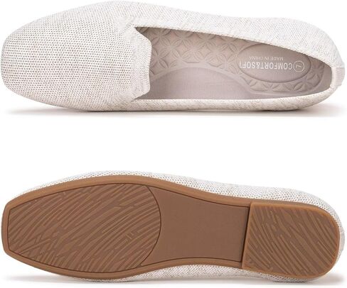 Frank Mully Women's Loafer Flats Square Toe Flat Shoes Comfortable Office Work Shoes, Cute Penny Loafer Slip On Walking Driving Shoes in Kuwait