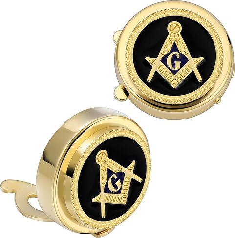 Masonic Button Covers, Square & Compass Cufflinks for Freemason in Saudi Arabia