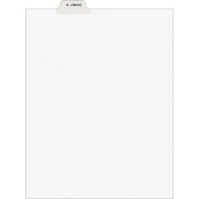 Avery 11943 Avery-Style Preprinted Legal Bottom Tab Divider, Exhibit D, Letter, White (Pack of 25)