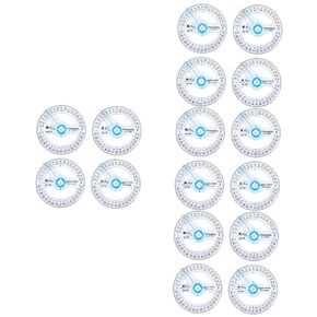 8 Pcs Protractor Circle Geometric Ruler Circle Measuring Ruler Portable Measuring Ruler Circle Ruler for Students Drafting Tool Multi-Function Ruler Round to Rotate Plastic Tape