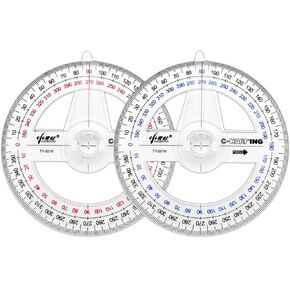 360° Protractor Pack of 30 Protactors Plastic Protractor Math Protractors Clear Protractor Ruler Drafting Tools Circle Protractor for Geometry