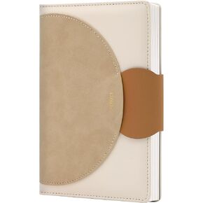 CAGIE Lined Journals for Writing Leather Journal for Women with Buckle Closure 176 Pages 100 GSM, 5.9"x8.5", Brown