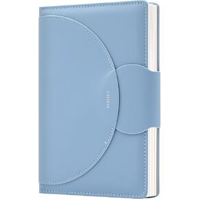 CAGIE Lined Journals for Writing Leather Journal for Women with Buckle Closure 176 Pages 100 GSM, 5.9"x8.5", Brown