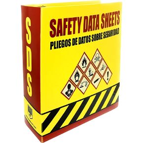 SDS Binder, Heavy Duty 3 Ring Binder 3 Inch, English Spanish Bilingual, 600 Safety Data Sheets Capacity