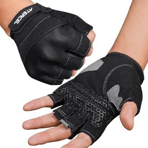 ATERCEL Workout Gloves for Women Men, Perfect Palm Protection Gym Gloves with Anti-Slip Silicone, Breathable & Durable Weight Lifting Gloves for Powerlifting, Exercise, Cycling