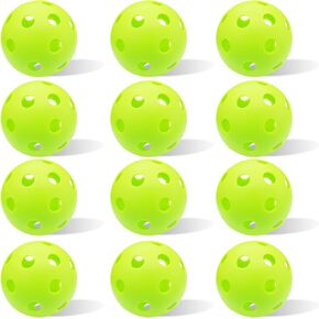 FINGER TEN Plastic Baseballs Softball 6/12/24 Pack Practice Hitting Balls Lightweight for Kids Men Women Indoor Outdoor Training