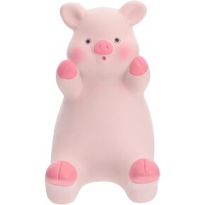 KESYOO Cute Phone Accessories Pink Pig Phone Holder Adjustable Stand Lovely Animal Desktop Cell Phone Stand Cartoon Desk Phone Stand Business Cards Holder Glasses Holder A Pink Desk Decor
