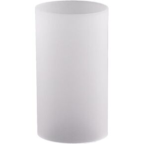 WGVI Hurricane Candle Holder Sleeve, W: 5", Ht: 10", Frosted Glass Cylinder Open Both Ends, Chimney Tube Shade, 1 Piece