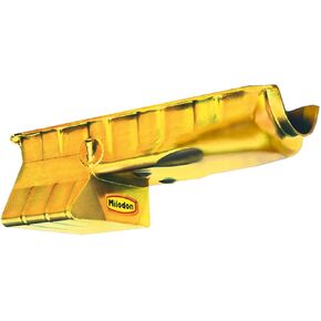 Milodon 30970 Steel, Gold Zinc Plated Street and Strip Oil Pan for Big Block Chevy