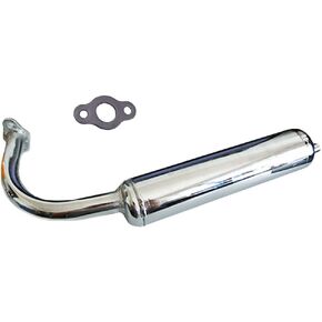 sthus 40mm Chrome Silver Muffler Exhaust Pipe for 49cc 50cc 60cc 66cc 80cc Motorized Bicycle