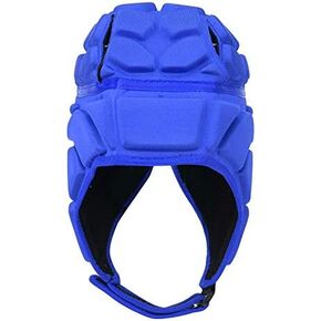 Rugbyball Helmet, Soft Shell Protective Headgear for Reduceing Impact Collision Protection Children, Teenager, Adult (S/M/L/XL) (Blue S)