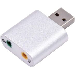 Onwon USB Audio Adapter with 3.5mm Speaker/Headphone and Microphone Jacks, Plug and Play, No External Drivers, Campatible with Windows, Mac, Linux and Chromebook