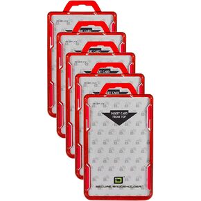 ID Stronghold - RFID Blocking Secure Badge Holder - Duolite 2 Card ID Holder - Poly Carbonate - Heavy Duty Hard Plastic ID Badge Holder - USA Molded and Assembled - FIPS 201 Approved - Black