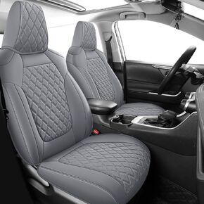 MIROZO RAV4 Seat Covers,Waterproof Car Seat Covers Faux Leather Seat Cover Full Set Fit for 2019-2024 Toyota RAV 4 Non-Hybrid (Not for Adv & TRD-Off,Black)