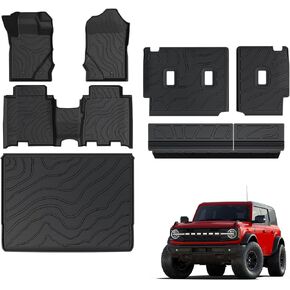Mabett Seat Back Covers Cargo Liner for Ford Bronco 2021 2022 2024 4 Door Bronco Accessories
