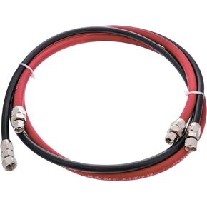 Master Elite Series 12 Foot Air and Fluid Hose Assembly Set with Fittings for Spray Guns, Paint Pressure Pot Tanks, Professional Heavy Duty - Air Hose 3/8" NPS, 5/16" ID - Fluid Hose 1/4" NPS, 1/4" ID