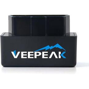محول ماسح ضوئي Veepeak Mini WiFi Obd II، أداة مسح ضوئي لمحرك السيارة وقارئ رمز تشخيصي لأجهزة iOS وAndroid باللون الأسود in Kuwait