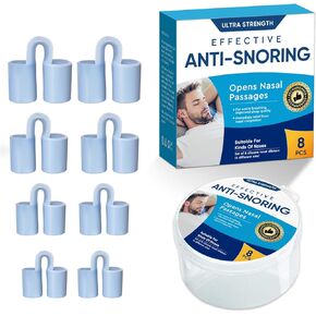موسعات الأنف، أجهزة مضادة للشخير، حل آمن للشخير من أجل تنفس أفضل، فتحات أنف من السيليكون الناعم لتحسين النوم، موسعات أنف قابلة لإعادة الاستخدام 4 مقاسات مختلفة 8 قطع in Kuwait