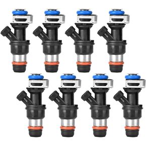 17113553 FJ10062 8Pcs Fuel Injectors Fits for 1999-2007 Rainier Chevy Silverado Suburban Tahoe Escalade GMC Envoy Sierra Savana Yukon Isu-zu Replace# 25323974 25320287