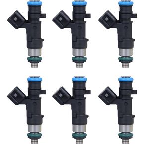 AdvanEX Fuel Injector 4 Holes Compatible with Chrysler 300 2005-2010, Pacifica 2005-2008, Sebring 2004-2010, Dodge Avenger 2008-2010, Charger 2006-2010 Replaces OE 0280158028 04591986AA (Set of 6)