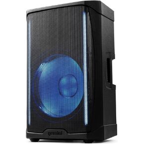 Gemini Sound GD-L115BT Powered LED Lit 1000W 2-Way Linkable Bluetooth PA Speaker with 3 Channel Mixer