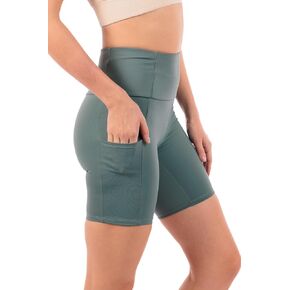High Waisted Yoga Shorts with Pockets Super Soft Biker Shorts for Workout Gym Running
