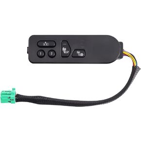 Driver Side Seat Heater Switch with Pedal Height Adjustment Compatible with 2003-2006 Escalade Silverado Avalanche 1500 2500 Suburban 1500 2500 Tahoe Yukon XL Replaces 15116862,15179136,901196