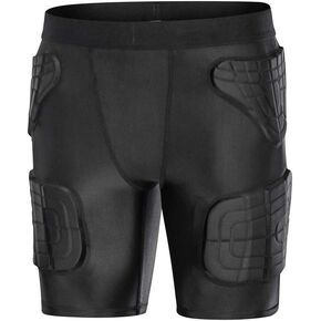 Topeter Youth Padded Compression Shorts Football Hockey Underwear Hip Pad Impact Gear