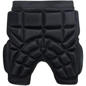Clobeau Kids Skate Padded Shorts Skateboarding Protective Padded Shorts Snowboard Skate Ski Padded Compression Shorts Black