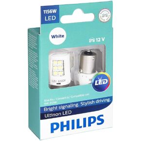 فيليبس إضاءة السيارات 1156RLED Ultinon LED (أحمر)، قطعتين