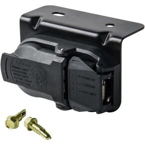 Erich Jaeger Multi-Connector Trailer Towing 7 Way and 4 Way Connector Kit with Bracket