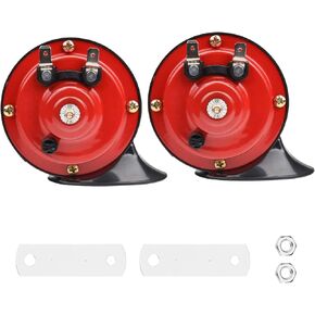 Air Electric Snail Horn, 12V 300DB Super Loud Train Horn Waterproof for Trucks, Cars, Motorcycle, Bikes & Boats 2PCS