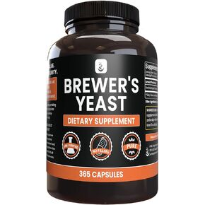 PURE ORIGINAL INGREDIENTS Brewer's Yeast (365 Capsules) No Magnesium Or Rice Fillers, Always Pure, Lab Verified