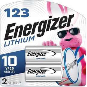Energizer 123 Lithium Batteries (2 Pack), 3V Photo Batteries