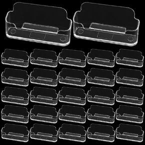 36 Pack Business Card Holder Display for Desk, Clear Desktop Plastic Business Card Stand, Fits 30-50 Business Cards Acrylic Business Card Holder for Exhibition
